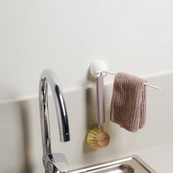 Disktrasehållare självhäftande, hållare med 2 krokar