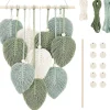 DIY väggdekoration i makramé, grön