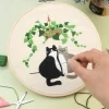 DIY-kit broderi Katter, nybörjare, från 12 år
