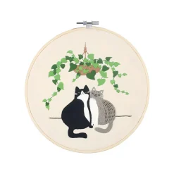 DIY-kit broderi Katter, nybörjare, från 12 år