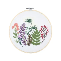 DIY-kit broderi Skogsblommor, nybörjare, från 12 år