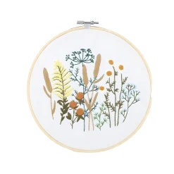DIY-kit broderi Ängsblommor, nybörjare, från 12 år