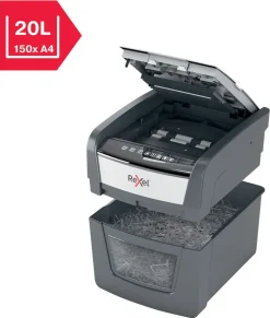 Dokumentförstörare Rexel Optimum AutoFeed 45X, korsstrimling
