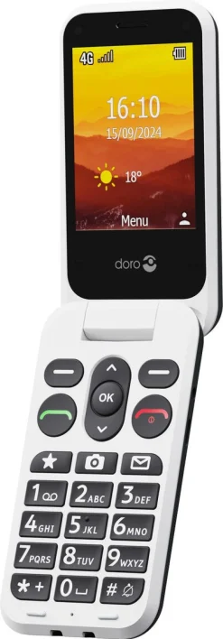 Doro Leva L31 vikbar telefon med tydlig yttre skärm