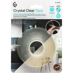 Dubbelhäftande tejp Crystal Clear, transparent, 30 mm x 3 m