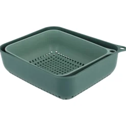 Durkslag av plast, set med 2 olika storlekar, gröna