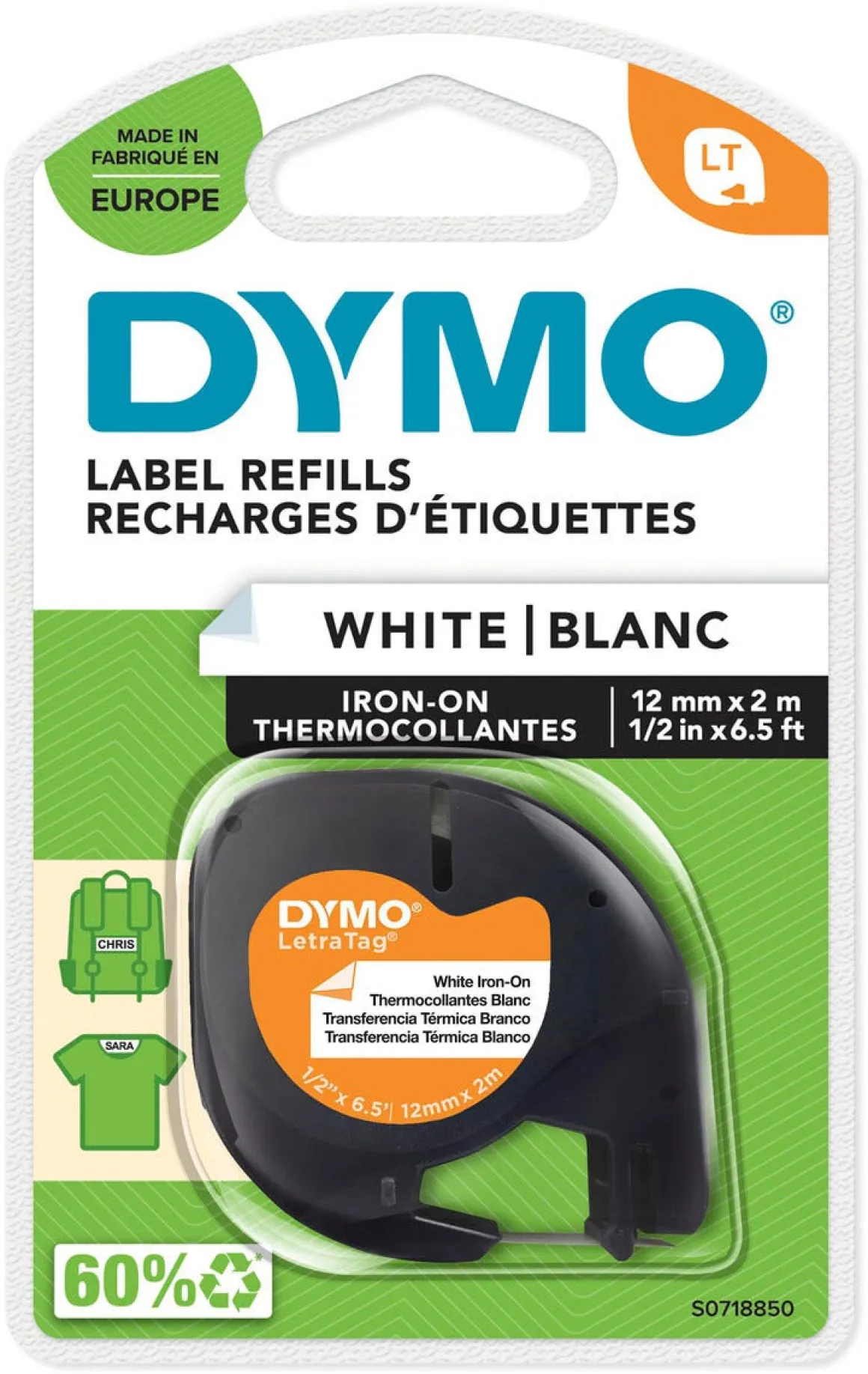 Dymo LetraTag Iron-on märkband tygetiketter