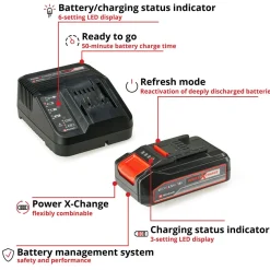 Einhell PXC batteri och laddare 18 V 2,5 Ah