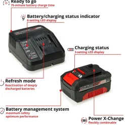 Einhell PXC C1 batteri och laddare 18 V 4,0 Ah