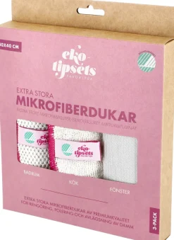 Ekotipset mikrofiberdukar extra stora, 3-pack