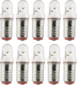 E5 LED-lampor till adventsljusstake, 12 V DC 0,3 W, 10-pack