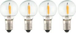 E10 LED-lampor till adventsljusstake, 10-55 V rund, 4-pack