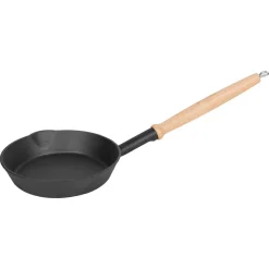 Espegard kolbullepanna gjutjärn, trähandtag