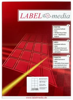 Etiketter 105x74 mm, Labelmedia
