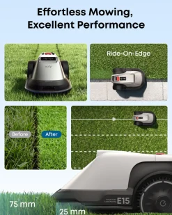 Eufy E15 robotgräsklippare utan slinga, 800 m2