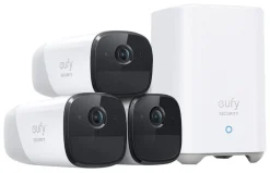 EufyCam 2 Pro Kit, 3 övervakningskameror, 1 HomeBase