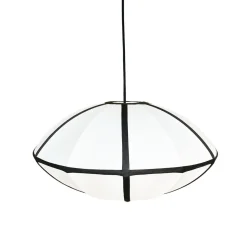Evelyn taklampa i tyg 50 cm svartvit Northlight