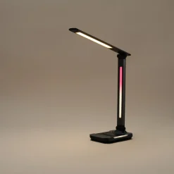 Exibel RGB skrivbordslampa med trådlös laddare, dimbar