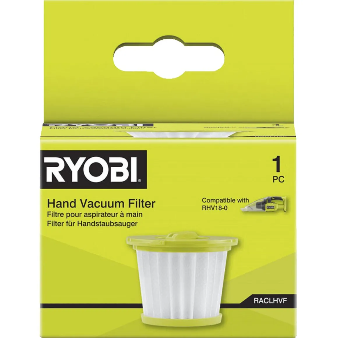 Filter till Ryobi RHV18-0 handdammsugare, 1-pack