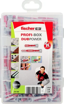 Fischer Profi-Box plugg DuoPower kort, lång, 150 delar