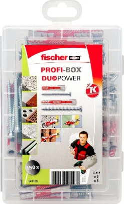 Fischer Profi-Box universalplugg DuoPower med skruv, 150-pack