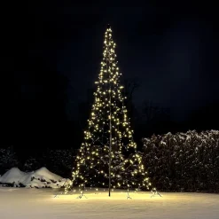 Flaggstångsbelysning LED 6 m, varmvit med timer
