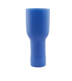 Flatstiftshylsa 2,5 mm blå helisolerad hona, 10-pack