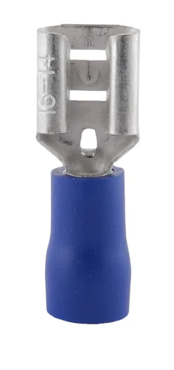 Flatstiftshylsa 2,5 mm blå hona, 10-pack