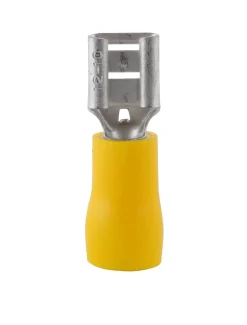 Flatstiftshylsa 6 mm gul hona, 10-pack