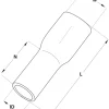 Flatstiftshylsa 1,5 mm röd helisolerad hona, 10-pack