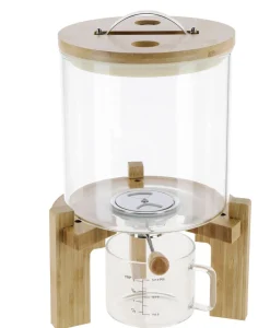 Flingdispenser i glas med kran och lock, 5 l