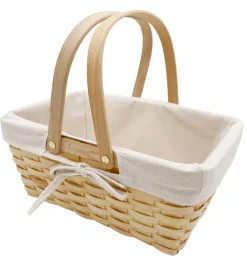 Flätad picknickkorg med avtagbart foder
