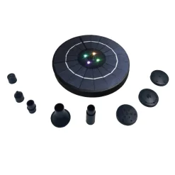 Fontän solcell med RGB-belysning, trädgård, 16 cm