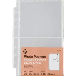 Fotofickor A5 för foton 10,6 x 9,3 cm, 20-pack