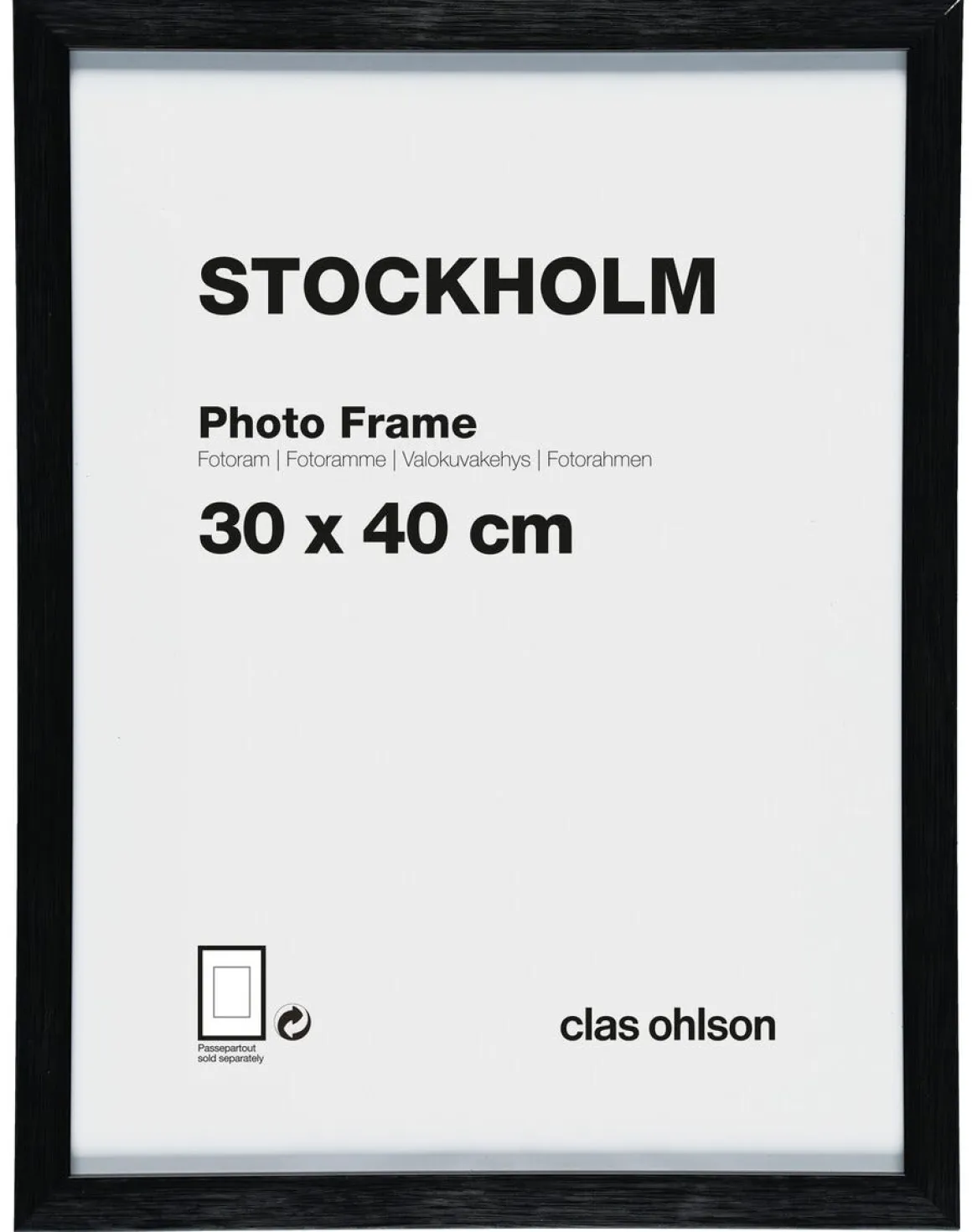 Fotoram Stockholm, svart