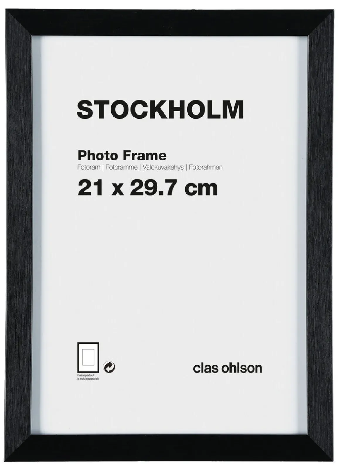 Fotoram Stockholm, svart