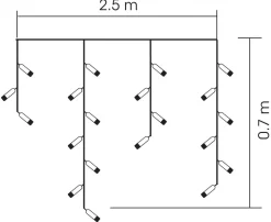 Förlängning till Istappsslinga gnistrande LED, Northlight
