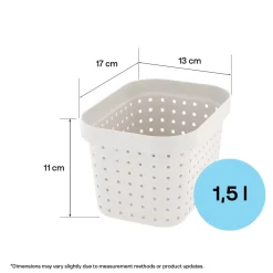 Förvaringskorg Neat beige, återvunnen plast