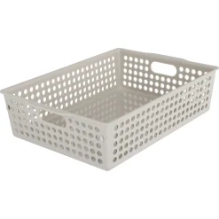 Förvaringskorgar plast med handtag, 3-pack