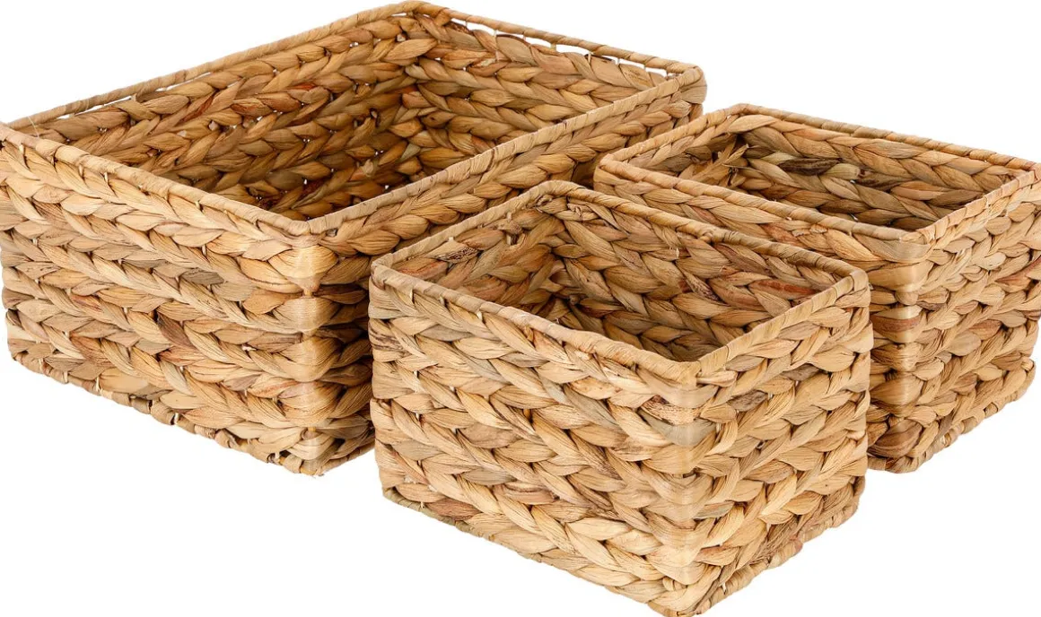 Förvaringskorgar natur, 3-pack