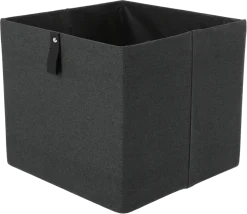 Förvaringslåda kvadrat, linnelook