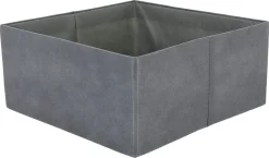 Förvaringslåda grå, vikbar, 2-pack