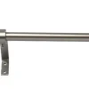 Gardinstång med ändknoppar och väggfästen, 120-210 cm