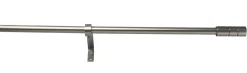 Gardinstång med ändknoppar och väggfästen, 120-210 cm