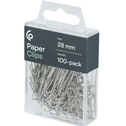 Gem 28 mm silver, 100-pack