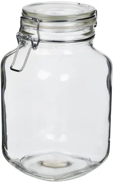 Glasburk med lock