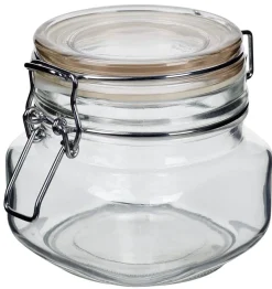 Glasburk med lock
