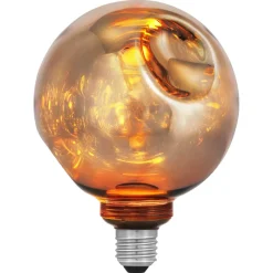 Globlampa LED E27 4,5 W dimbar mässing metallic, 125 mm