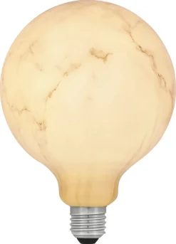 Globlampa LED E27 marmor, varmvit