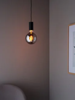 Globlampa LED E27 metallic, svart, 125 mm